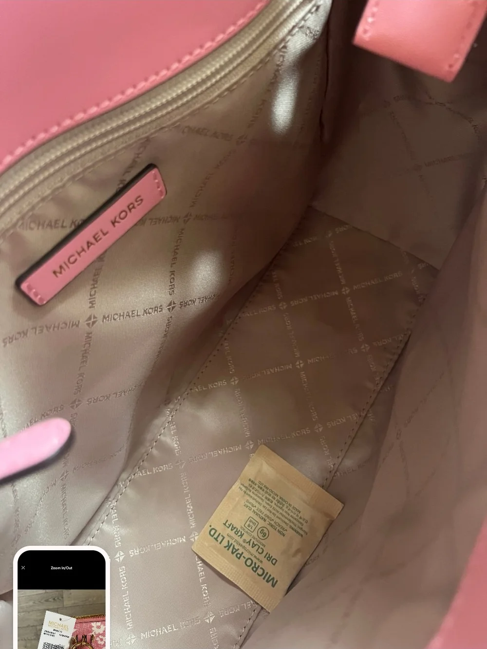 Michael Kors Pink Floral Satchel Handbag